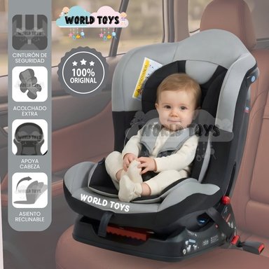 SILLA AUTO EBABY RECLINABLE MASI GRIS CLARO RECIÉN NACIDO - 1