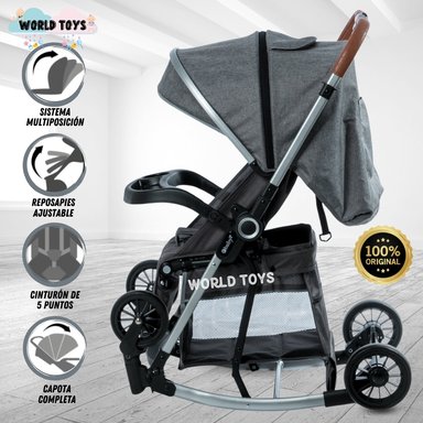 COCHE MECEDORA EBABY EXUTOIRE GRIS LUJO EDICIÓN LIMITADA