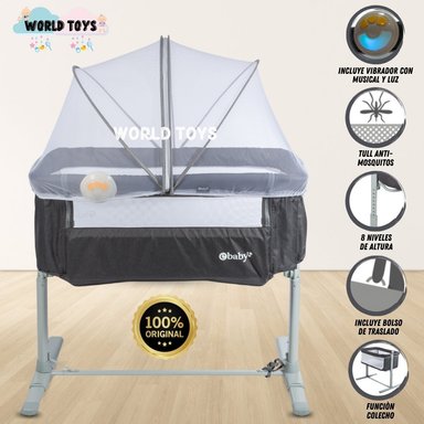 CUNA EBABY MOZZI ALUMINIO GRIS MUSICAL LUJO EDICIÓN LIMITADA