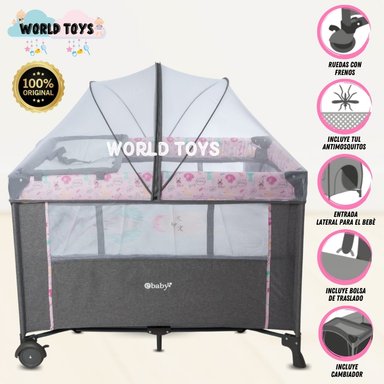 CUNA EBABY MAYER ALUMINIO ROSADO LUJO EDICIÓN LIMITADA