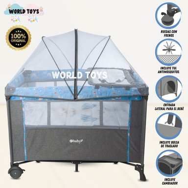 CUNA EBABY MAYER AZUL LUJO EDICIÓN LIMITADA