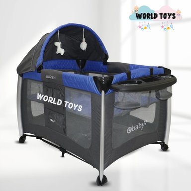 CUNA CORRAL EBABY MALASIA ALUMINIO AZUL LUJO EDICIÓN LIMITADA - 4