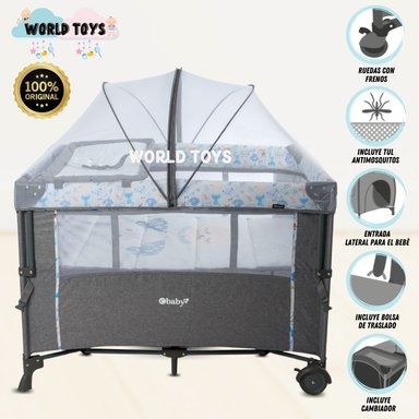 CUNA EBABY MAYER AZUL CLARO LUJO EDICIÓN LIMITADA