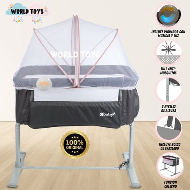CUNA EBABY MOZZI ALUMINIO ROSADO MUSICAL LUJO EDICIÓN LIMITADA