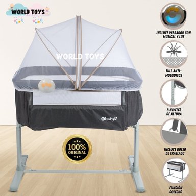 CUNA EBABY MOZZI ALUMINIO BEIGE MUSICAL LUJO EDICIÓN LIMITADA