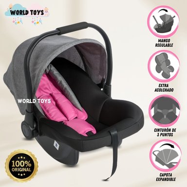 PORTABEBÉ DE LUJO EBABY NODAL ROSADO EDICIÓN LIMITADA