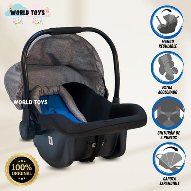 PORTABEBÉ DE LUJO EBABY NODAL AZUL EDICIÓN LIMITADA