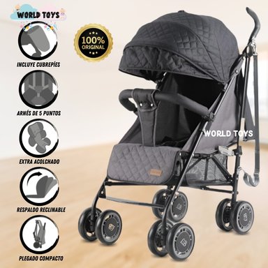 COCHE BASTÓN DEPORTIVO LITTLE BABY POLONIA II NEGRO