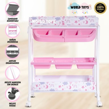 BAÑERA CAMBIADOR NAMI EDICIÓN LIMITADA ROSADO