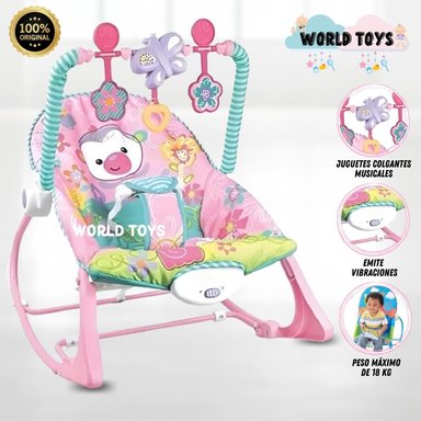 SILLA MECEDORA «BABY GAME» DIDÁCTICA MONKEY ROSADO CLARO