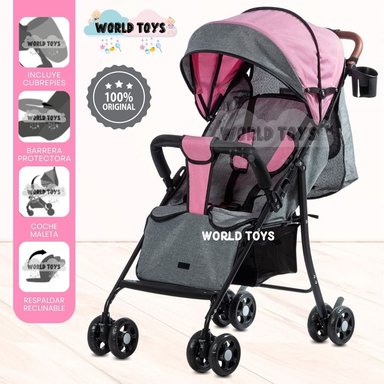 COCHE CUNA DE LUJO «MADDOX» EDICICÓN LIMITADA ROSADO