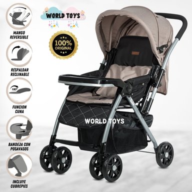 COCHE CUNA BABY VINCENT BEIGE LUJO EDICICÓN LIMITADA