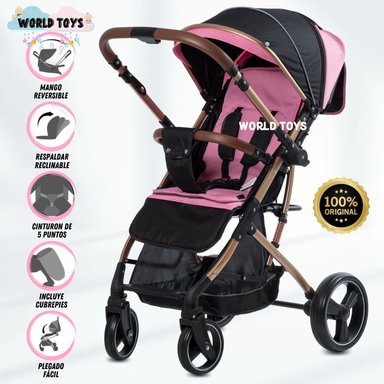 COCHE TRAVEL SYSTEM BABY HI NOUR ROSADO MALETA EDICIÓN LIMITADA