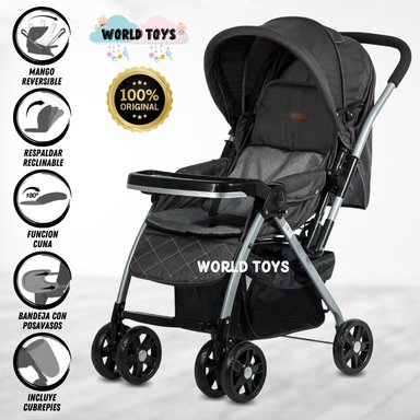 COCHE CUNA BABY VINCENT NEGRO LUJO EDICICÓN LIMITADA