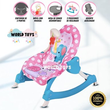 SILLA MECEDORA BABY ZU ROSADO DIDÁCTICA EDICIÓN LIMITADA