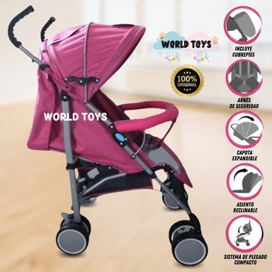 COCHE BASTÓN BABY AMADEUS FUCSIA LUJO EDICIÓN LIMITADA