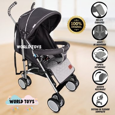 COCHE BASTÓN BABY AMADEUS NEGRO LUJO EDICIÓN LIMITADA