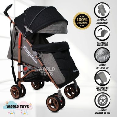 COCHE BASTÓN KINGDOM REINHART NEGRO LUJO EDICIÓN LIMITADA