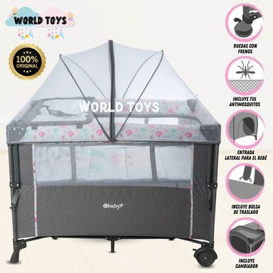 CUNA EBABY MAYER ROSADO BEBÉ LUJO EDICIÓN LIMITADA