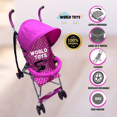 COCHE BASTÓN BABY HASEL ROSA EDICIÓN LIMITADA