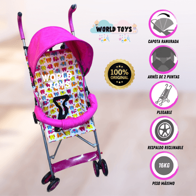 COCHE BASTÓN BABY HASEL ROSA CLARO EDICIÓN LIMITADA