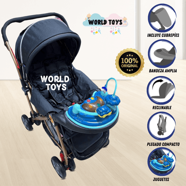 COCHE CUNA BABY MAXI SUMMER II GRIS LUJO