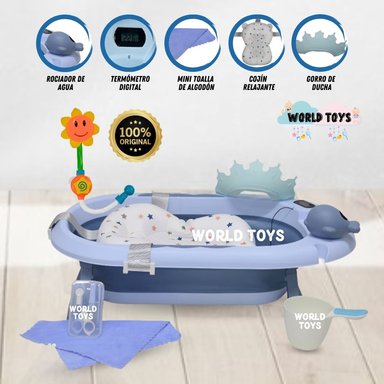 BAÑERA AZUL PLEGABLE BERKEN