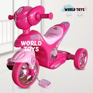 TRIMOTO A PEDAL BABY SERVANN ROSA NIÑOS MUSICAL - 4