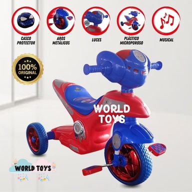 TRIMOTO A PEDAL BABY SERVANN ROJO NIÑOS MUSICAL - 1
