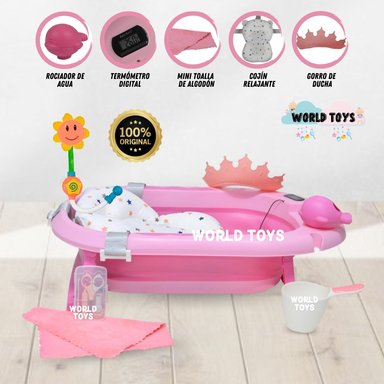 BAÑERA ROSA PLEGABLE BERKEN