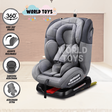 SILLA AUTO BABY SEVERIA GRIS BEBÉ