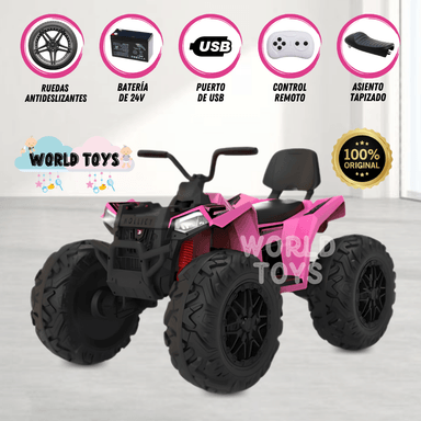 CUATRIMOTO MONTAÑERA A BATERÍA PARA NIÑOS «BLADER» ROSA - 1