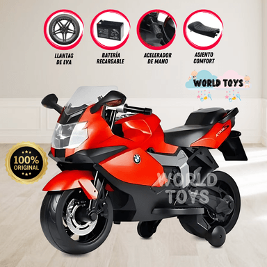 MOTO A BATERÍA PARA NIÑOS «YAMAHA II»  BMW LICENCED AZUL - 1