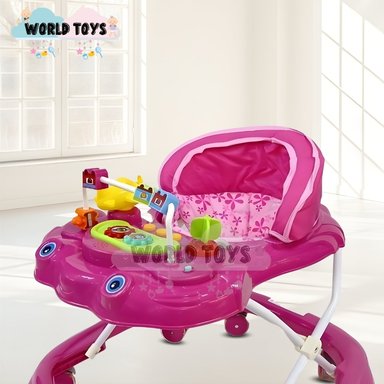ANDADOR MUSICAL BABY CRECELIE BEBÉ CON JUEGOS DIDÁCTICOS ROSADO - 2