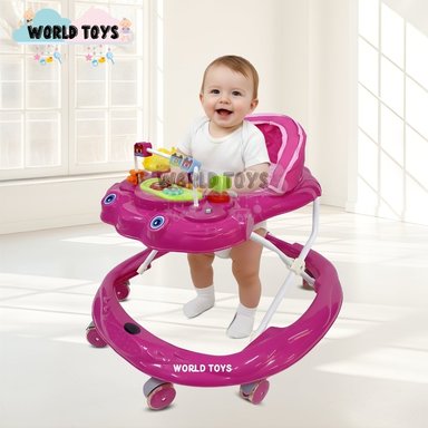 ANDADOR MUSICAL BABY CRECELIE BEBÉ CON JUEGOS DIDÁCTICOS ROSADO - 3