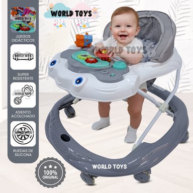 ANDADOR MUSICAL BABY CRECELIE BEBÉ CON JUEGOS DIDÁCTICOS GRIS
