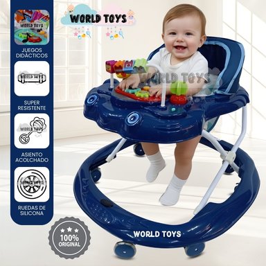 ANDADOR MUSICAL BABY CRECELIE BEBÉ CON JUEGOS DIDÁCTICOS AZUL