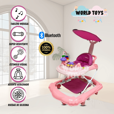 ANDADOR CARRUSEL MUSICAL BABY SEELE ROSADO