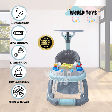 ANDADOR MUSICAL BABY CARAMELLE DIDÁCTICO CELESTE