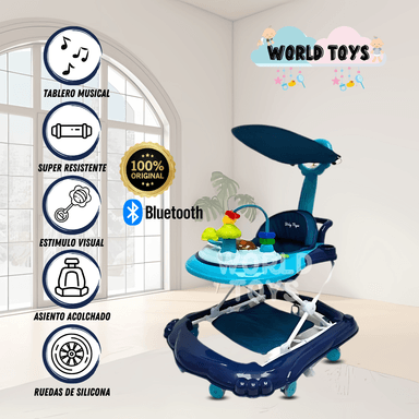 ANDADOR CARRUSEL MUSICAL BABY SEELE AZUL