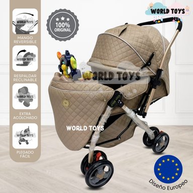 COCHE CUNA BABY SUMMER DAY BEIGE MUSICAL LUJO