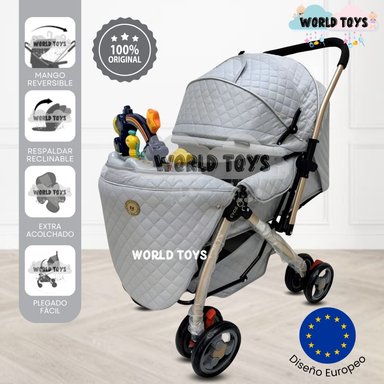 COCHE CUNA BABY SUMMER DAY GRIS MUSICAL LUJO