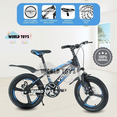 BICICLETA NIÑO VELOZ PALMEIRA ASPA ARO 16AZUL