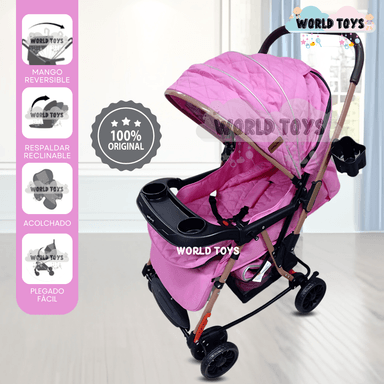 COCHE MECEDORA KIDS SEULGI ROSA OSCURO LUJO EXCLUSIVO