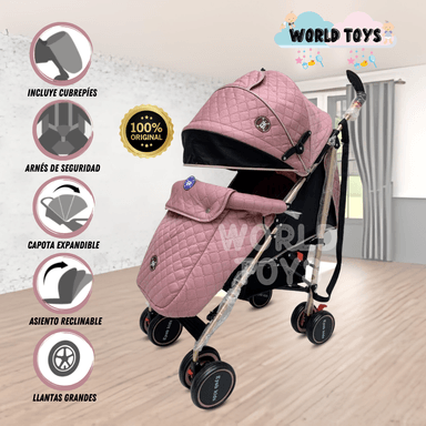 COCHE BASTÓN KIDS ISABEL PRO ROSA EYOB EXCLUSIVO