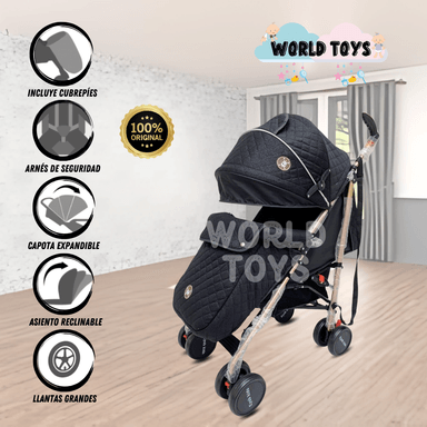 COCHE BASTÓN KIDS ISABEL PRO NEGRO EYOB EXCLUSIVO