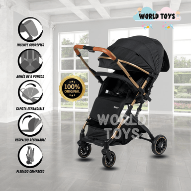 COCHE TRAVEL SYSTEM BABY EVO NEGRO MALETA LUJO
