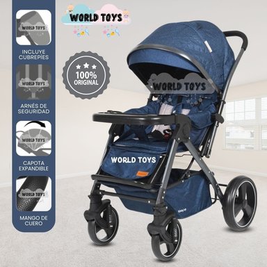 COCHE CUNA BABY CRAFT PARMA AZUL LUJO BABY
