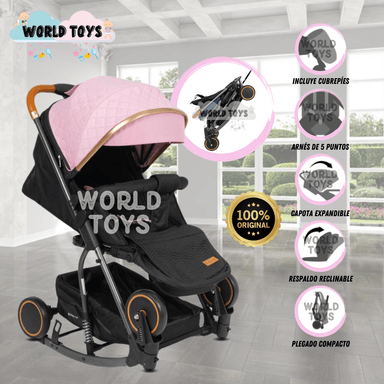 COCHE MALETA MECEDORA «ROCKING PRIME» PREMIUM ROSADO
