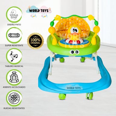 ANDADOR PARA BEBÉS  3 EN 1 «DUCKY LUCKY» CON TABLERO MUSICAL VERDE